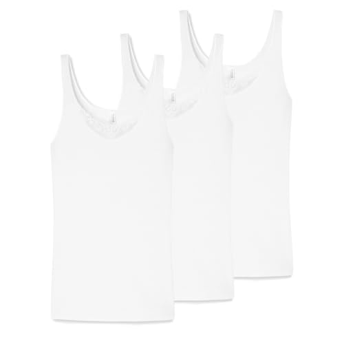 Schiesser - Hemdchenkonzept - Unterhemd/Top - 3er Pack (48 Weiß) von Schiesser
