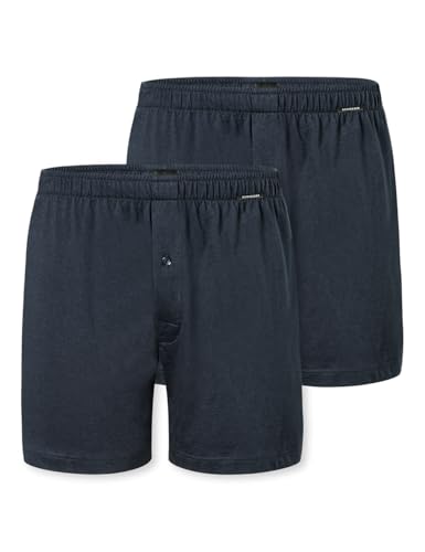 Schiesser Herren 2 Pack Baumwolle Jersey weich Multipack-Jerseyboxer Boxershorts, Nachtblau_182426, 9 Schiesser Herren 2 Pack Baumwolle Jersey weich Multipack-Jerseyboxer Boxershorts, Nachtblau_182426, 9 von Schiesser