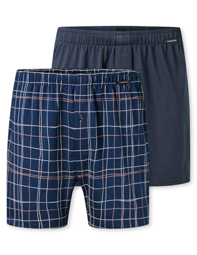 Schiesser Herren 2 Pack Baumwolle Jersey weich Multipack-Jerseyboxer Boxershorts, Sortiert 11_182427, 9 von Schiesser