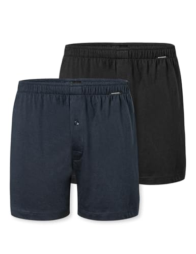 Schiesser Herren 2 Pack Baumwolle Jersey weich Multipack-Jerseyboxer Boxershorts, Sortiert 2_182426, 9 von Schiesser