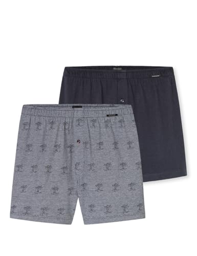 Schiesser Herren 2 Pack Boxershorts Baumwolle Jersey weich Multipack - Jerseyboxer, Sortiert 7_182427, 8 von Schiesser
