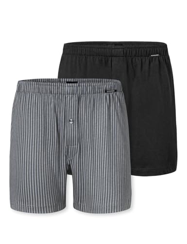 Schiesser Herren 2 Pack Boxershorts Baumwolle Jersey weich Multipack - Jerseyboxer, Sortiert 3_182427, 12 von Schiesser