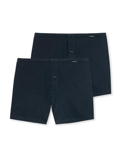 Schiesser Herren 2 Pack Boxershorts Baumwolle Jersey weich Multipack - Jerseyboxer, dunkelblau_180930, 8/ XXL von Schiesser