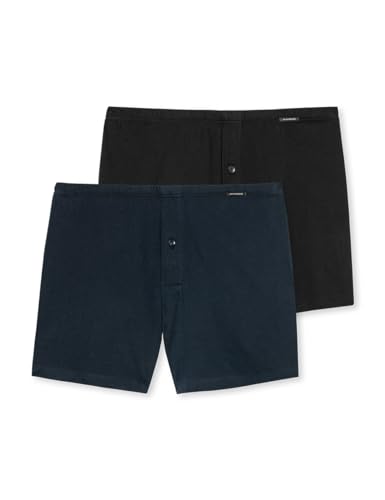 Schiesser Herren 2 Pack Boxershorts Baumwolle Jersey weich Multipack - Jerseyboxer, Sortiert 3_180930, 8/ XXL von Schiesser