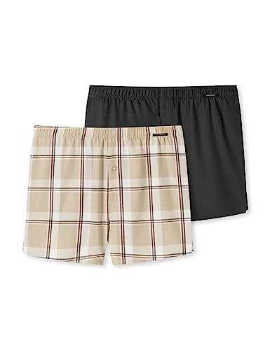 Schiesser Herren 2 Pack Boxershorts Baumwolle Web - Webboxer Boxershorts, Sortiert 1, 3XL Große Größen EU von Schiesser