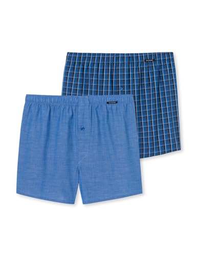 Schiesser Herren 2 Pack Boxershorts Baumwolle Web-Webboxer Unterwäsche, royal_180500, M (2er Pack) von Schiesser