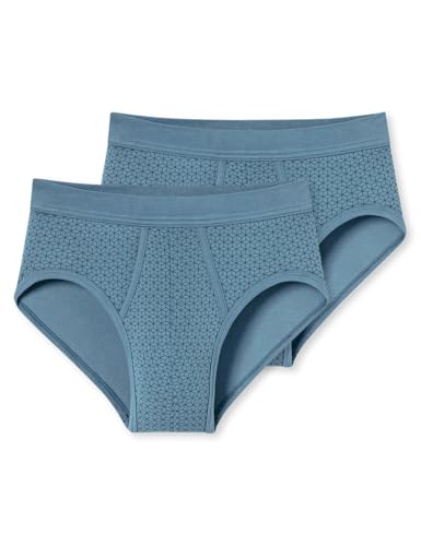 Schiesser Herren 2 Pack Sportslip mit Eingriff-Classic Slip, atlantikblau_172691, 9 (2er Pack) von Schiesser