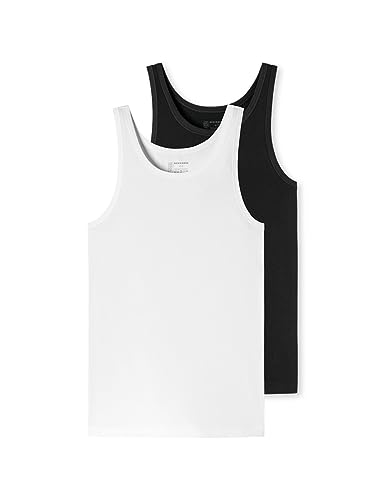 Schiesser Herren 2 Pack Unterhemd ohne Arm-95/5 Organic Unterwäsche, Sortiert 1_176038, 10/ 4XL (2er Pack) von Schiesser