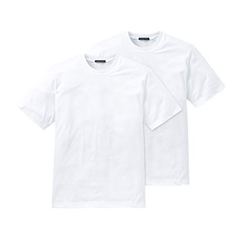 Schiesser Herren 2er Pack American T-Shirt Rundhals Single Jersey - Weiß: Größe: 8 (Gr. XXL) von Schiesser
