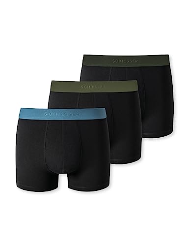 Schiesser Herren 3 PACK Boxershorts Bio Baumwolle Multipack - 95/5 Organic, sortiert 3_180194, 6 von Schiesser
