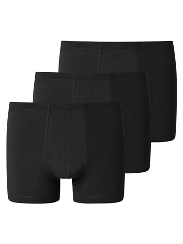 Schiesser Herren 3 Pack Unterwäsche Mit Weichem Bund - 95/5 Organic Boxershorts, Schwarz_173988, 3XL Große Größen EU von Schiesser