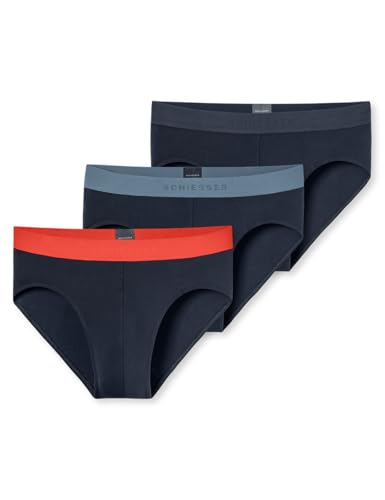 Schiesser Herren 3 Pack Slips Bio Baumwolle Multipack - 95/5 Organic, Sortiert 9_180193, 4 von Schiesser