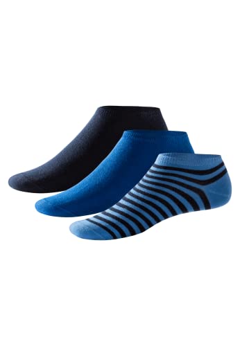 Schiesser Herren 3 Pack Herrensneaker Lässige Socken, blau, 39/42 von Schiesser