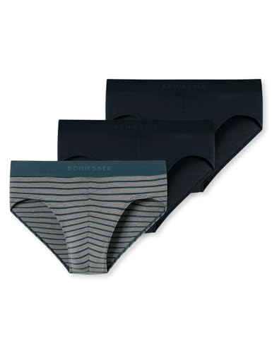 Schiesser Herren 3 Pack Slips Bio Baumwolle Multipack - 95/5 Organic, Sortiert 4_180198, 4 von Schiesser