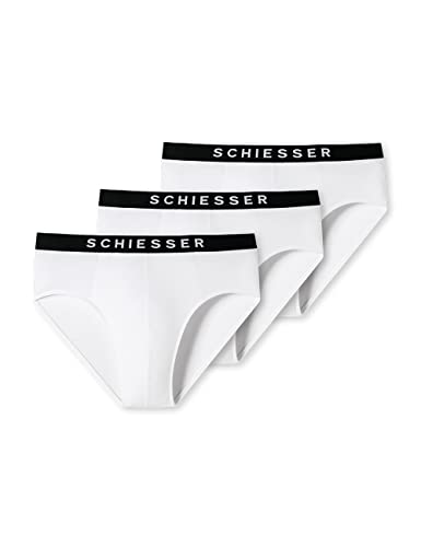 Schiesser Herren 3 Pack Bio Baumwolle - 95/5 Organic Slip, Weiss_179570, S EU von Schiesser