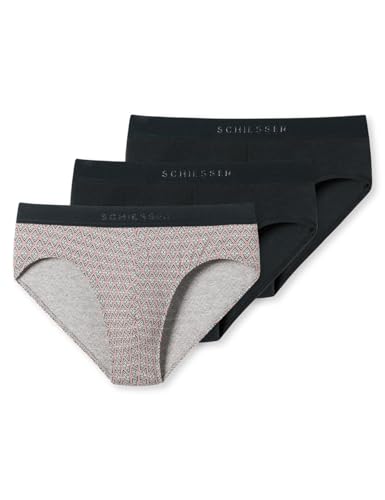 Schiesser Herren 3 Pack Slips Bio Baumwolle-95/5 Organic Unterwäsche, Sortiert 6_180196, XXL (3er Pack) von Schiesser