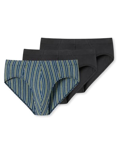 Schiesser Herren 3 Pack Slips mit weichem Bund Bio Baumwolle-95/5 Organic Unterwäsche, Sortiert 4_180841, 6/ L (3er Pack) von Schiesser