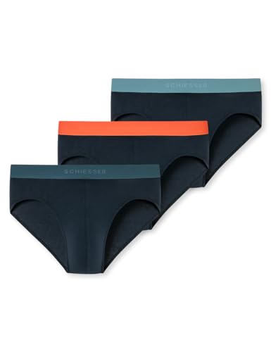 Schiesser Herren 3 Pack Slips Bio Baumwolle Multipack - 95/5 Organic, Sortiert 6_180193, 7 von Schiesser