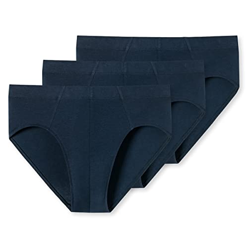 Schiesser Herren 3 Pack Unterwäsche Mit Weichem Bund Bio Baumwolle - 95/5 Organic Slip, Dunkelblau_179572, L EU von Schiesser