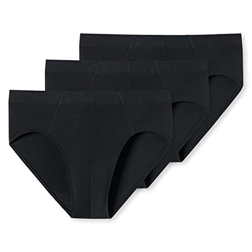 Schiesser Herren 3 Pack Unterwäsche Mit Weichem Bund Bio Baumwolle - 95/5 Organic Slip, Schwarz_179572, XL EU von Schiesser