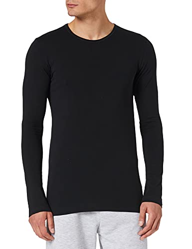 Schiesser Herren 95/5 Organic Cotton Langarm Unterhemd Unterwäsche, Schwarz, S EU von Schiesser