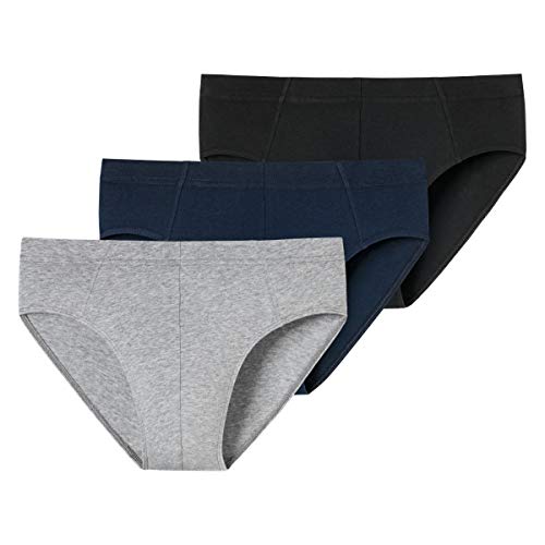 Schiesser Herren 95/5 Organic Cotton Slip Essential mit weichem Bündchen (3er Pack), Mehrfarbig 1, XXL von Schiesser