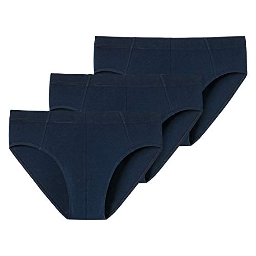 Schiesser Herren 95/5 Organic Cotton Slip Essential mit weichem Bündchen (3er Pack), dunkelblau, L von Schiesser