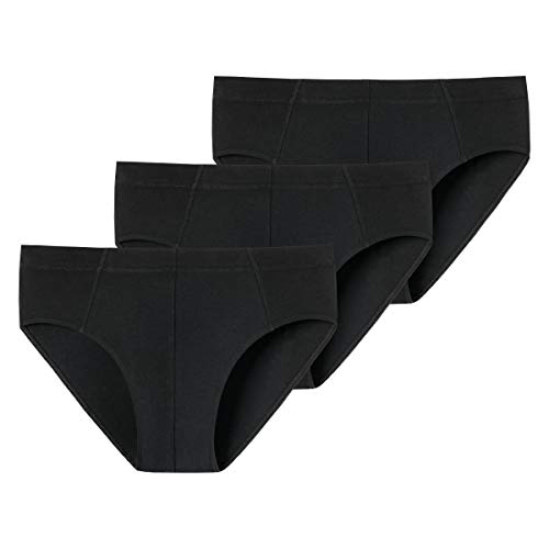 Schiesser Herren 95/5 Organic Cotton Slip Essential mit weichem Bündchen (3er Pack), schwarz, XXL von Schiesser