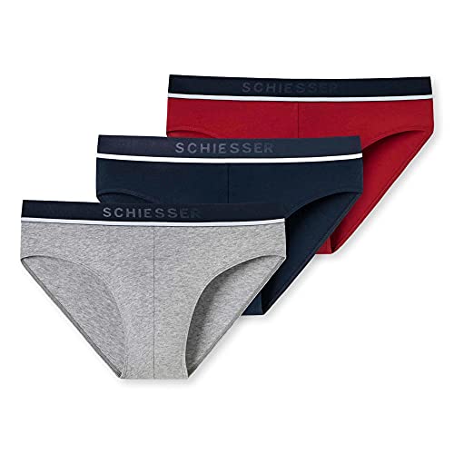 Schiesser Herren 95/5 Organic Cotton Slip Unterwäsche, Mehrfarbig 3, L (3er Pack) von Schiesser