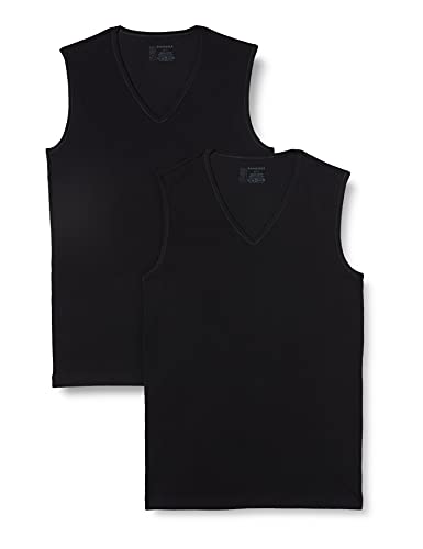 Schiesser Herren 2 PACK Unterhemd V-Ausschnitt mit breiter Schulter Bio Baumwolle - 95/5 Organic von Schiesser