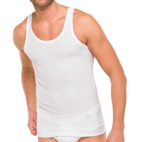 Schiesser Herren Achsel-Shirt Essentials 4er Pack, Farbe:Weiß (100);Größe:8/XXL von Schiesser
