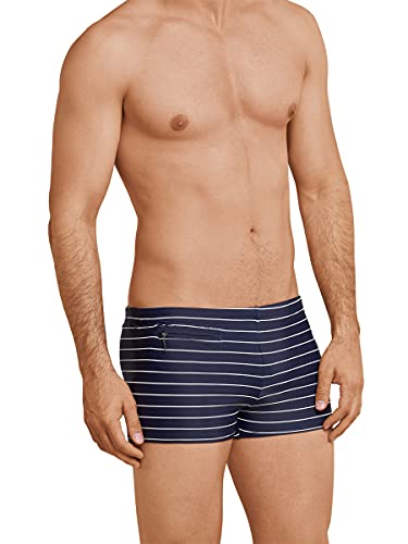 Schiesser Herren Bade-Retro Shorts, Blau (Dunkelblau-Gem. 835), 6 von Schiesser