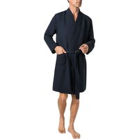 Schiesser Herren Bademantel blau unifarben von Schiesser
