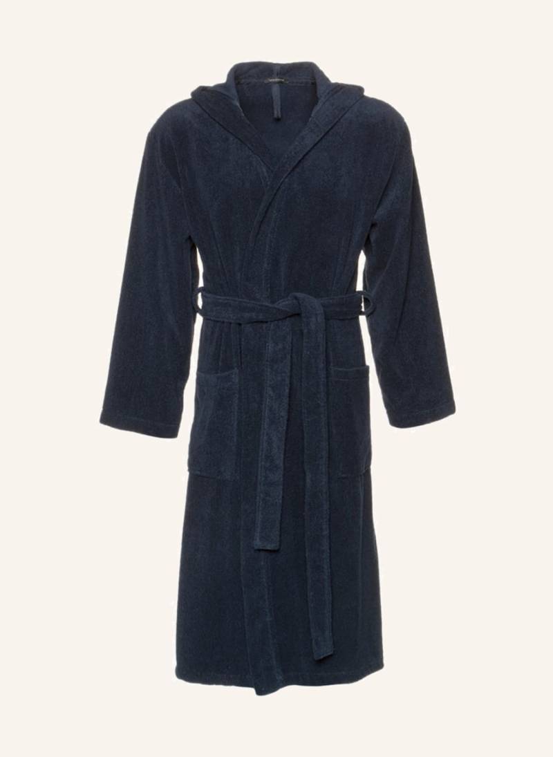 Schiesser Herren-Bademantel Essentials Mit Kapuze blau Schiesser Herren-Bademantel Essentials Mit Kapuze blau von Schiesser