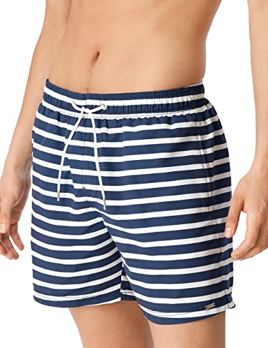 Schiesser Herren Badeshorts Badehose, Dunkelblau Gestreift, M EU von Schiesser