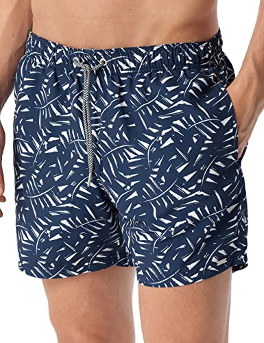 Schiesser Herren Badeshorts Badehose, dunkelblau floral, 6 von Schiesser