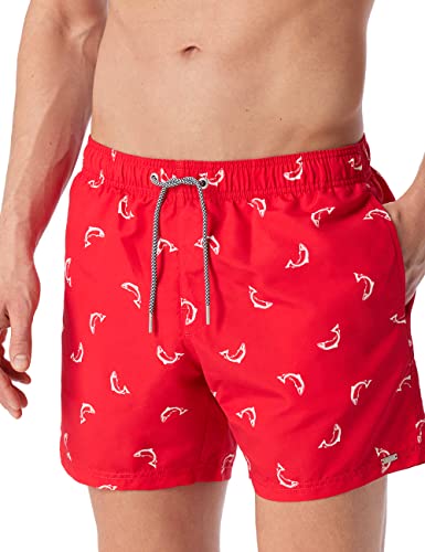 Schiesser Herren Badeshorts Badehose, rot Gemustert, 6 von Schiesser