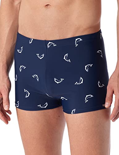 Schiesser Herren Bein Badehose, dunkelblau Gemustert, 4 von Schiesser