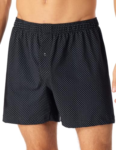 Schiesser Herren Boxershort für Männer weich und bequem ohne Gummibund Bio Baumwolle-Cotton Casual Unterwäsche, schwarz_180506, 9/ 3XL von Schiesser