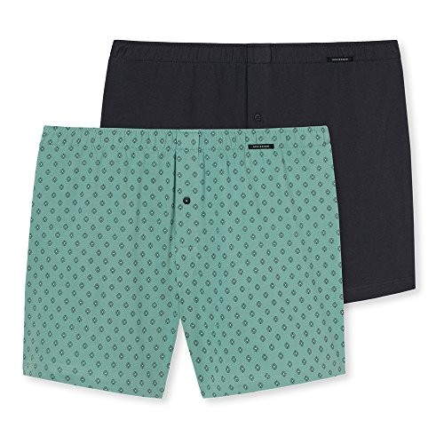 Schiesser Herren Boxershorts (2er Pack), 2er Pack, Grün (Grün 700), Small (Herstellergröße: 004) von Schiesser