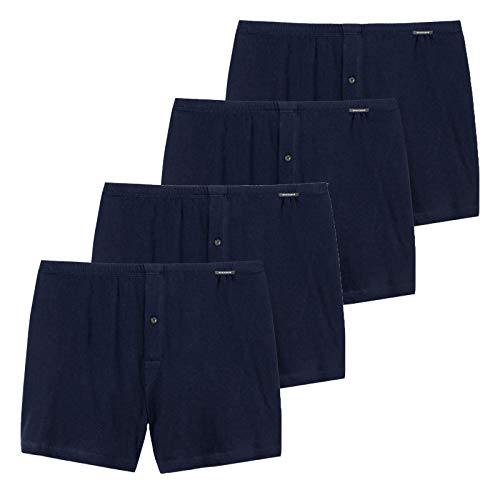 Schiesser Herren Boxershorts 4er Pack - Shorts, Single Jersey, Uni, S-4XL (2X 2er Pack) (Dunkelblau (803), 3XL (3X-Large) - 4-Pack) von Schiesser