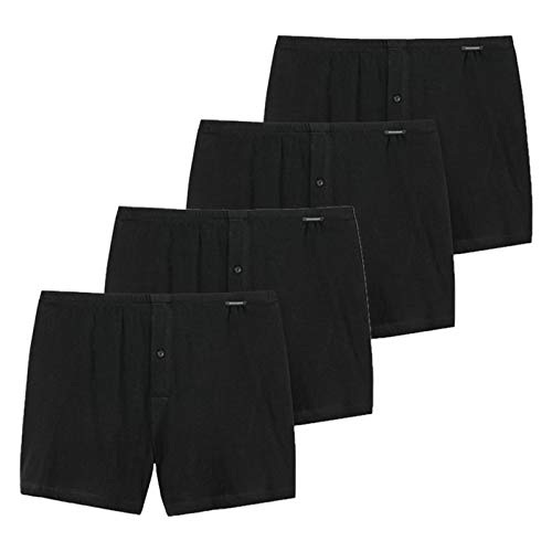 Schiesser Herren Boxershorts 4er Pack - Shorts, Single Jersey, Uni, S-4XL (2X 2er Pack) (Schwarz (000), 4XL (4X-Large) - 4-Pack) von Schiesser