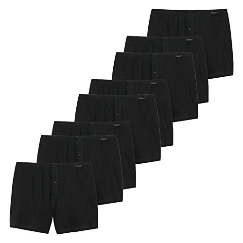 Schiesser Herren Boxershorts 8er Pack - Shorts, Single Jersey, Uni, S-4XL (4X 2er Pack) (Schwarz (000), XL (X-Large) - 8-Pack) von Schiesser