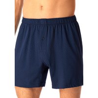 Schiesser Herren Boxershorts blau Baumwolle gemustert von Schiesser