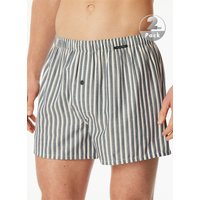Schiesser Herren Boxershorts blau Reine Baumwolle Gemustert,unifarben von Schiesser
