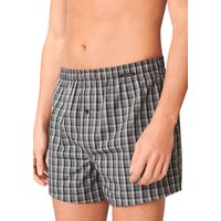 Schiesser Herren Boxershorts Grau/Schwarz Baumwolle gemustert von Schiesser