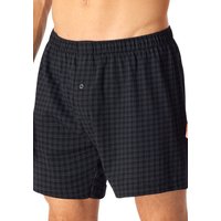 Schiesser Herren Boxershorts schwarz Baumwolle gemustert von Schiesser