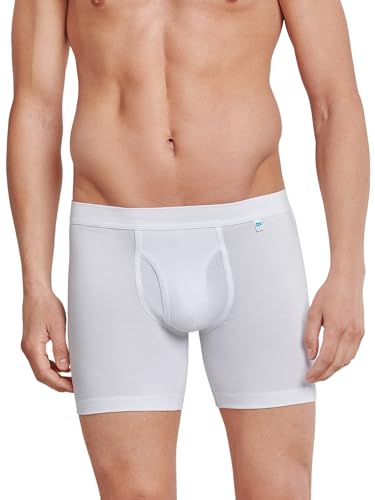 Schiesser Herren Shorts Cyclist mit Eingriff Long Life Cotton - 172472, Größe Herren:5, Farbe:Weiss von Schiesser