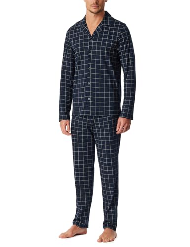 Schiesser Herren Fine Interlock Pyjamaset, Nachtblau_183176, 52 von Schiesser