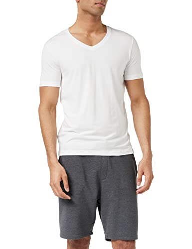 Schiesser Herren Shirt Kurzarm 1/2 Unterhemd Long Life Soft V-Neck - 149043, Größe Herren:6, Farbe:Weiss von Schiesser